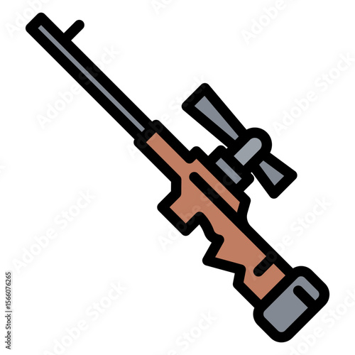 Sniper Rifle icon vector image. Can be used for Battle Royale.