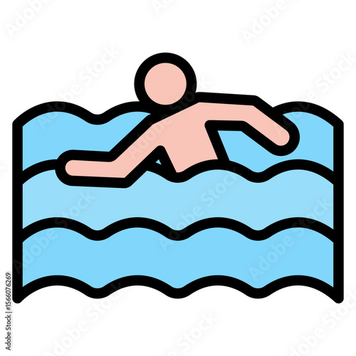 Swimming icon vector image. Can be used for Battle Royale.