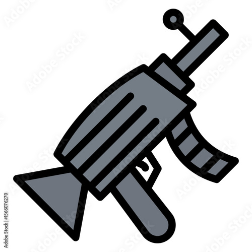Submachine Gun icon vector image. Can be used for Battle Royale.