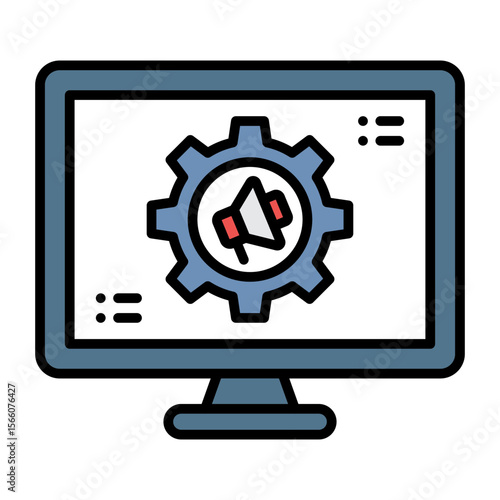 Wallpaper Mural Campaign Management icon vector image. Can be used for Marketing Technology. Torontodigital.ca