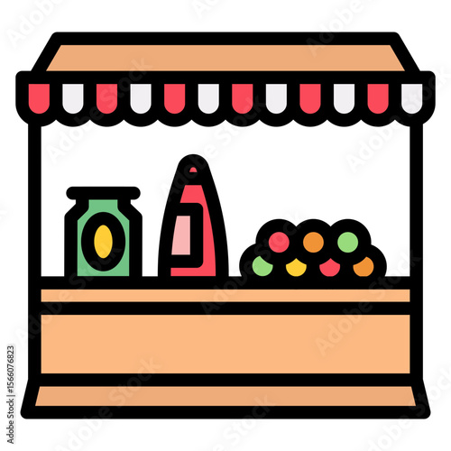 Grocery Merchandising icon vector image. Can be used for Merchandising.