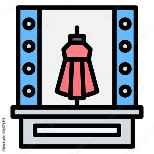 Window Display icon vector image. Can be used for Merchandising.