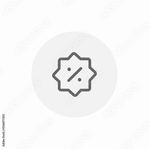 discount badge icon sign vector