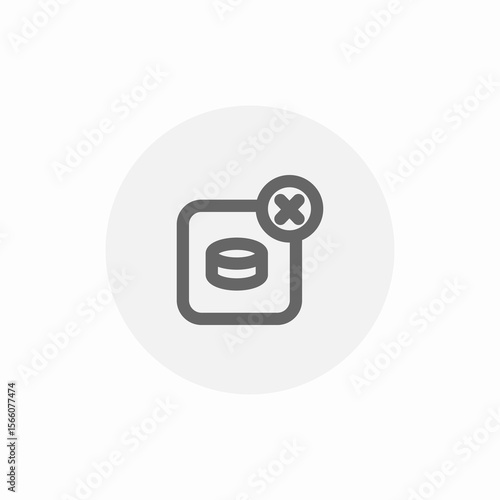 remove database icon sign vector