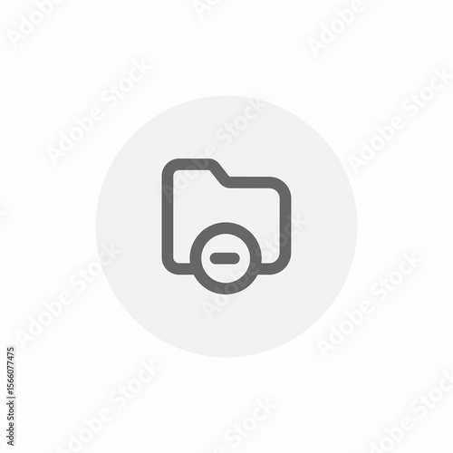 remove folder icon sign vector