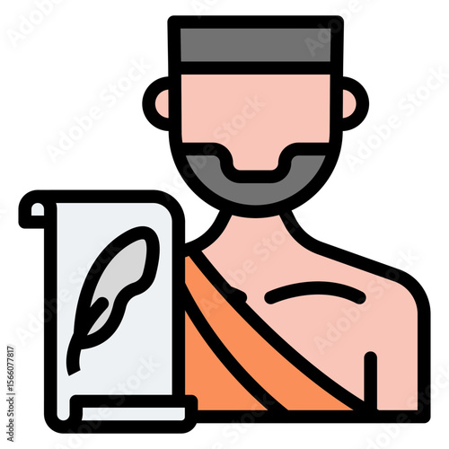 Historian Man icon vector image. Can be used for Museum.