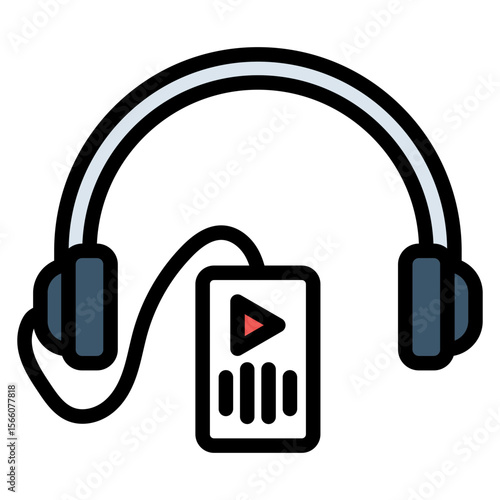 Audio Guide icon vector image. Can be used for Museum.