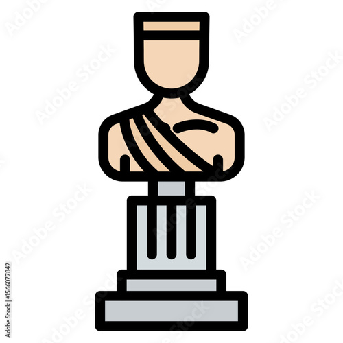 Foto Bust icon vector image. Can be used for Museum.