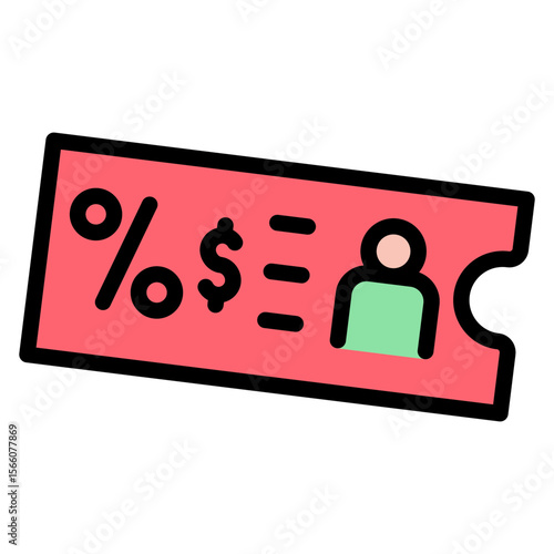 Child Ticket icon vector image. Can be used for Museum.