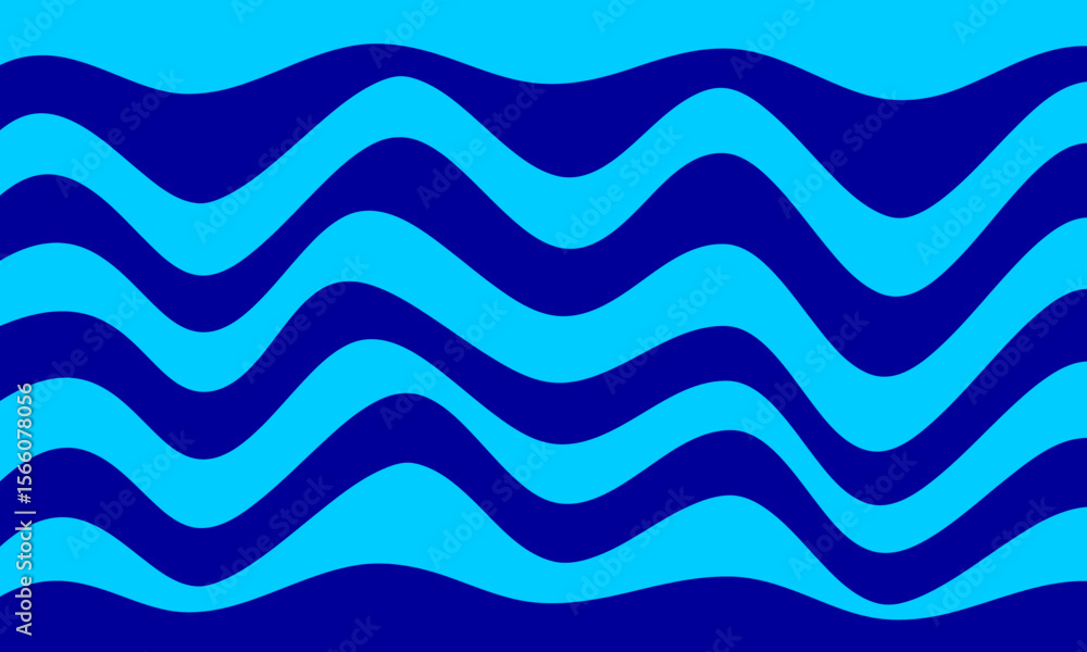 Fototapeta premium blue stripes lines wave curves funny style flag curtain graphic abstract background