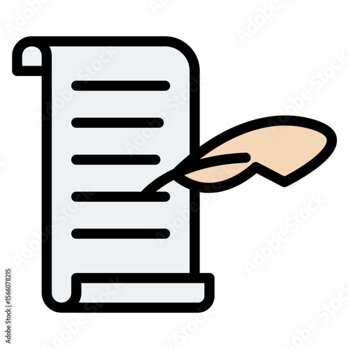 Papirus icon vector image. Can be used for Museum.