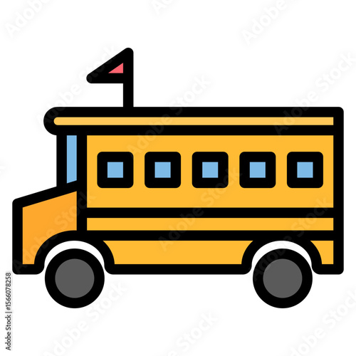 School Tours icon vector image. Can be used for Museum.