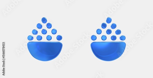 Fotografie salinity 3D icon on isolate white background
