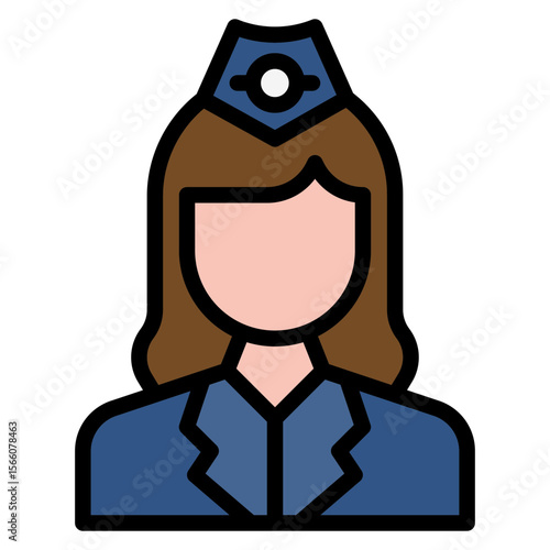 Cabin Crew icon vector image. Can be used for Airline.