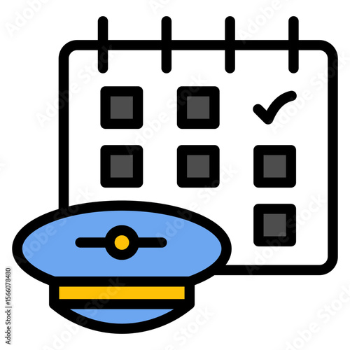 Crew Scheduling icon vector image. Can be used for Airline.
