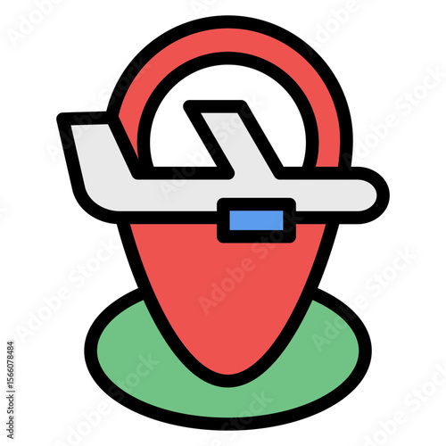 Domestic Flight icon vector image. Can be used for Airline.