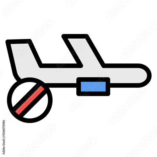 Delayed Flight icon vector image. Can be used for Airline.