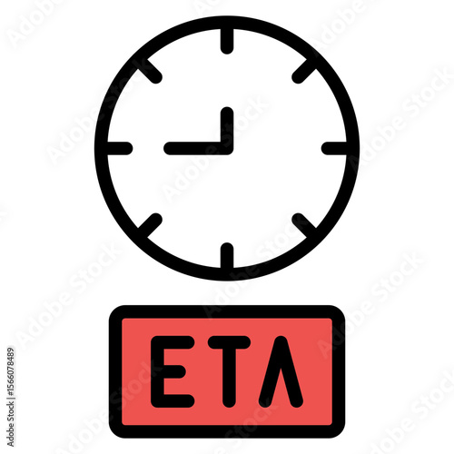 Eta icon vector image. Can be used for Airline.