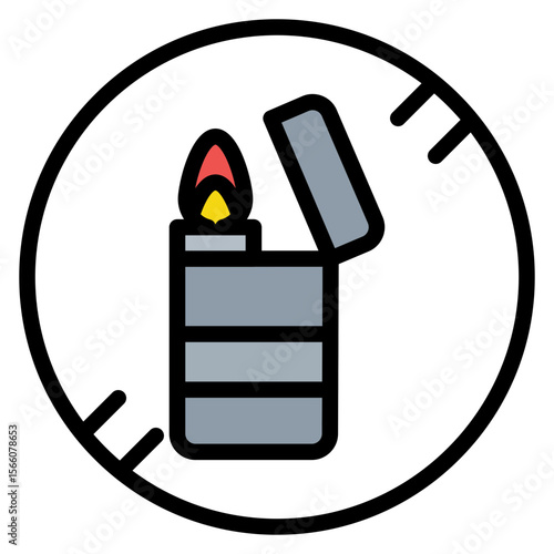 Forbidden Items icon vector image. Can be used for Airline.