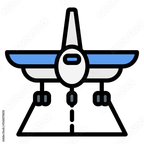 Landing icon vector image. Can be used for Airline.