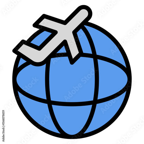 International Flight icon vector image. Can be used for Airline.