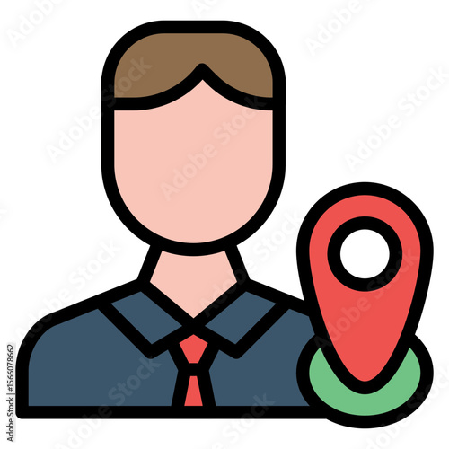 Local Passenger icon vector image. Can be used for Airline.