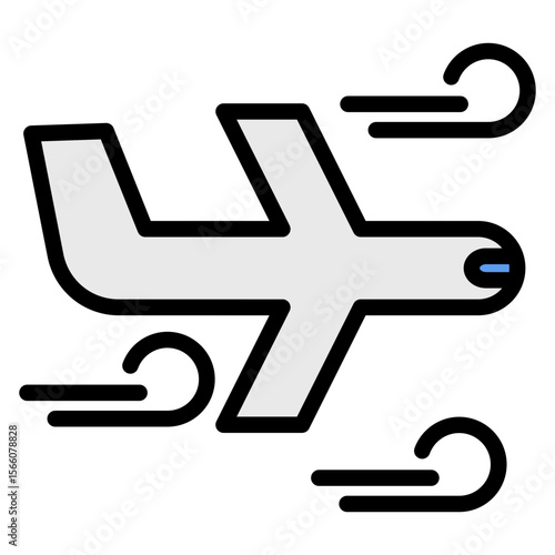 Turbulence icon vector image. Can be used for Airline.
