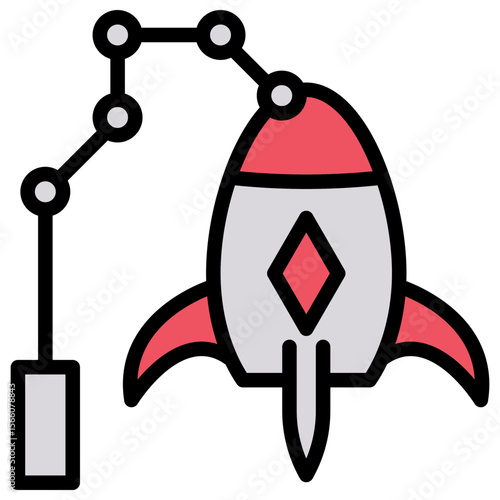 Aerospace Industry icon vector image. Can be used for Industry.