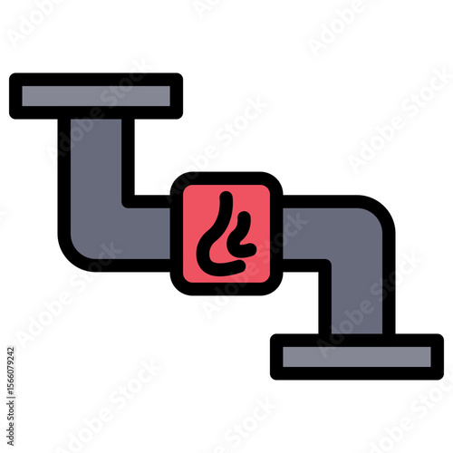 Natural Gas icon vector image. Can be used for Industry.