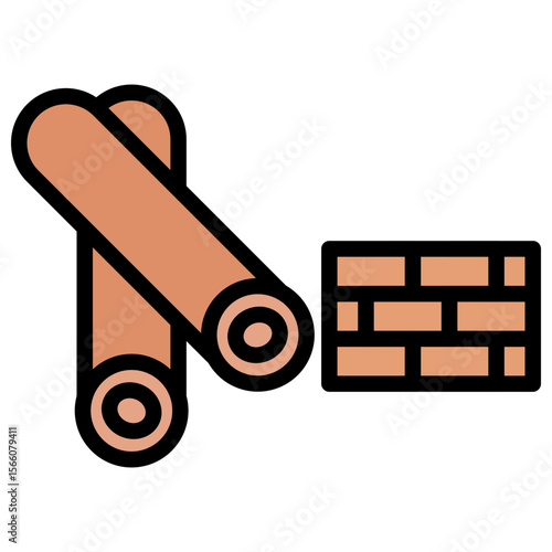 Raw Material icon vector image. Can be used for Industry.