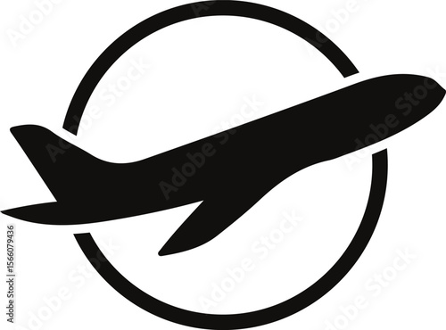 Flying High: A dynamic silhouette of an airplane soaring, embodying the essence of travel, innovation, and limitless possibility.  