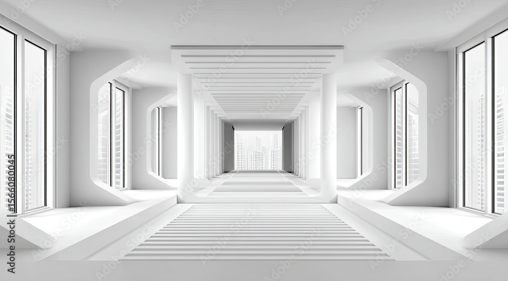 Fototapeta premium Bright, Minimalistic, and Spacious Interior Design Concept