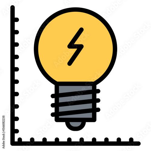 Luminous Efficacy icon vector image. Can be used for Lighting.