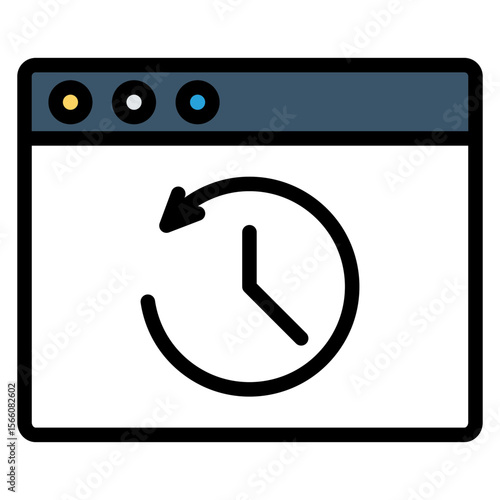 Browsing History icon vector image. Can be used for Privacy.