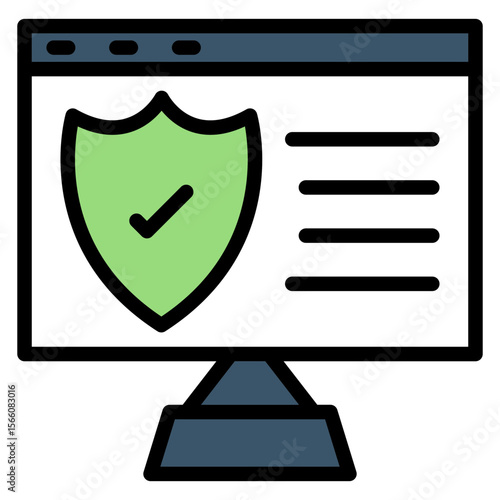 Pc Protection icon vector image. Can be used for Privacy.