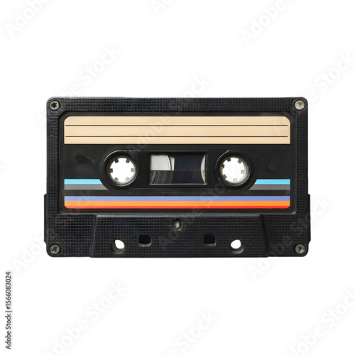 Cassette Tape on, Retro Audio Technology, Vintage Music Storage isolated on transparent background