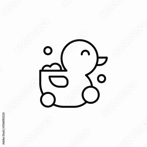 bath duck icon sign vector
