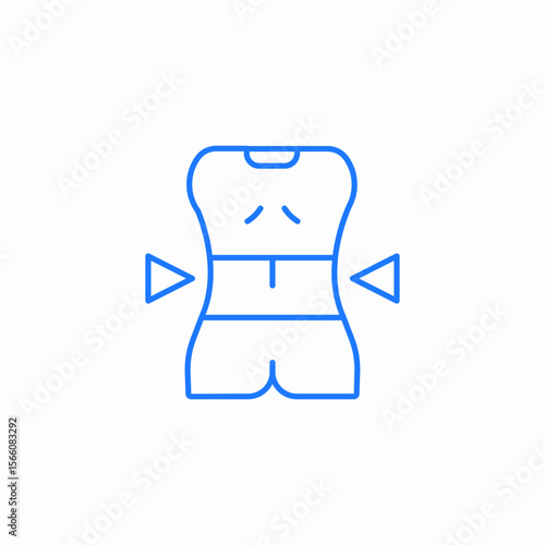 body measurement icon sign vector