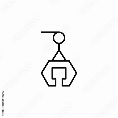 claw crane icon sign vector