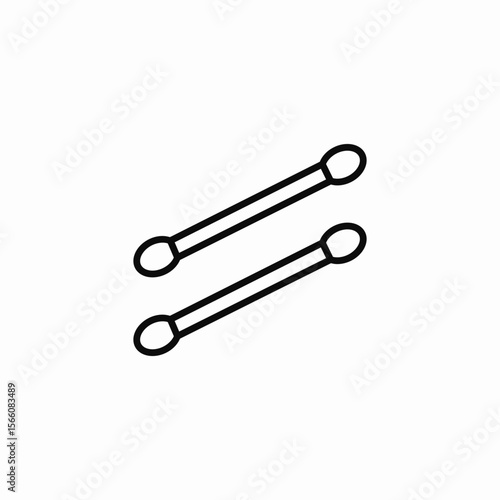 cotton swabs icon sign vector