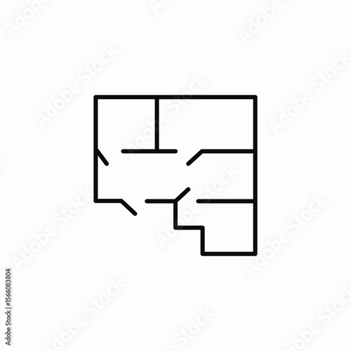 floor plan icon sign vector