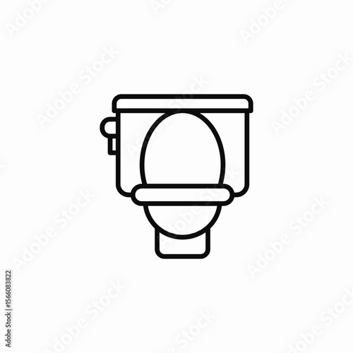 flush toilet icon sign vector