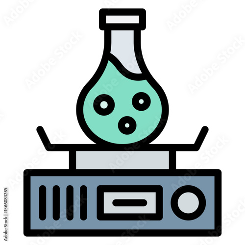 Magnetic Stirrer icon vector image. Can be used for Science.