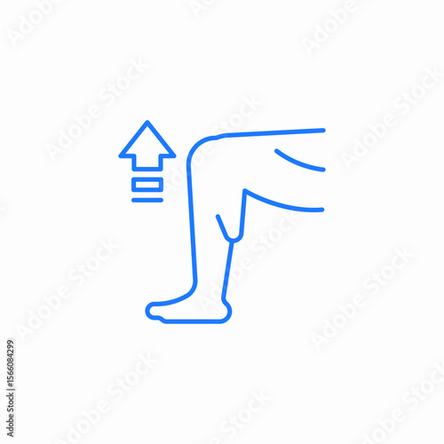 knee pressure icon sign vector