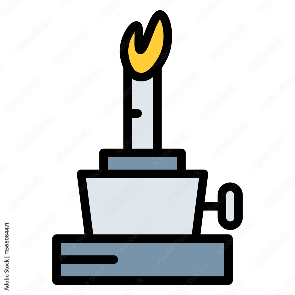 Lab Burner icon vector image. Can be used for Science. Lab Burner icon vector image. Can be used for Science.