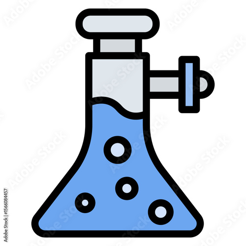 Suction Flask icon vector image. Can be used for Science.