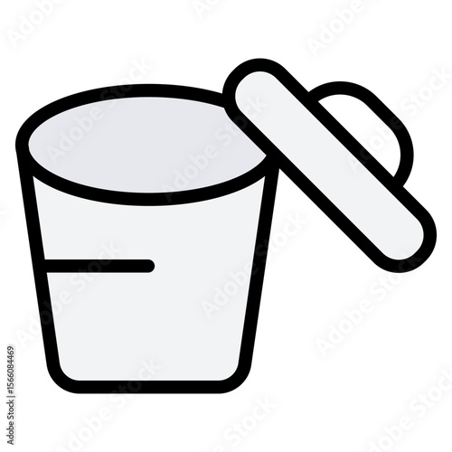 Crucible And Cover icon vector image. Can be used for Science.