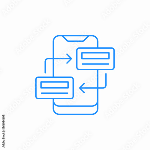 mobile transfer icon sign vector