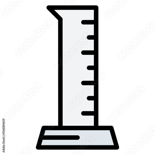 Graduated Cylinder icon vector image. Can be used for Science.