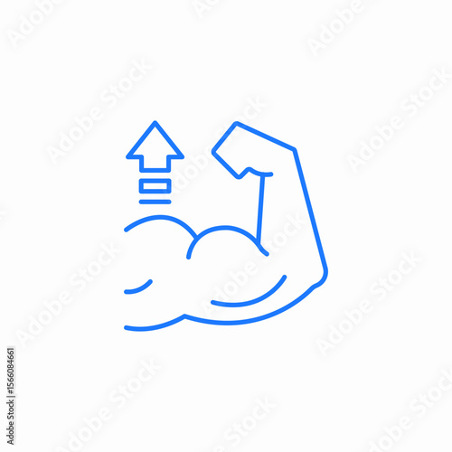 muscle gain icon sign vector